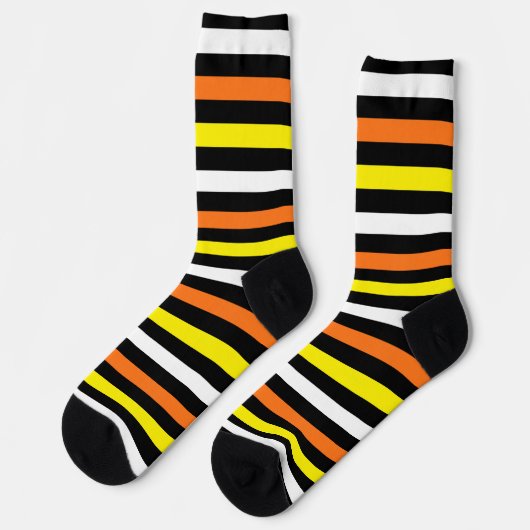 Candy Corn Stripes Socken (Linkes Detail)