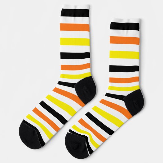 Candy Corn Stripes Socken (Linkes Detail)