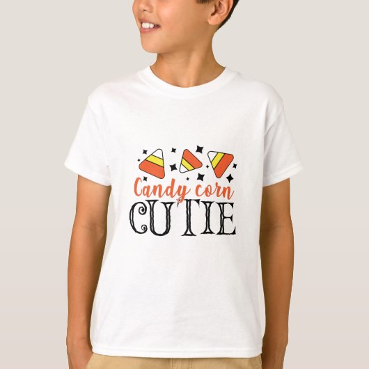 Candy Corn Süsse Halloween Trick oder Trete T-Shirt (Vorderseite)