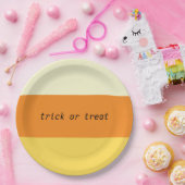 Candy Corn Trick oder behandeln Papierplatten Pappteller (Party)