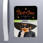 Candy Corn Trick oder Treat Foto Halloween Magnet