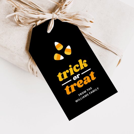 Candy Corn Trick oder Treat Gastgeschenk Geschenkanhänger