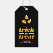 Candy Corn Trick oder Treat Gastgeschenk Geschenkanhänger (Vorderseite)