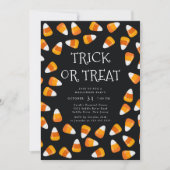 Candy Corn Trick oder Treat Halloween Einladung (Vorderseite)