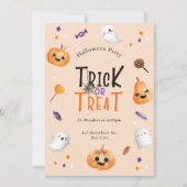 Candy Corn Trick oder Treat Halloween-Party Invita Einladung (Vorderseite)