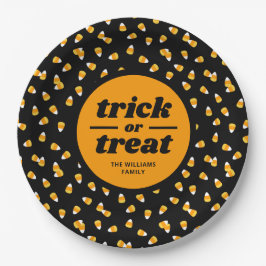 Candy Corn Trick oder Treat Halloween-Party Pappteller