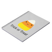 Candy corn - Trick oder Trete Notizblock (Linke Seite)