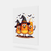 Candy Corn Trio - Funny Halloween Characters Acrylschild (Winkel)
