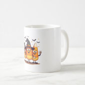 Candy Corn Trio - Funny Halloween Characters Kaffeetasse (VorderseiteRechts)