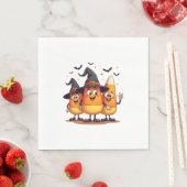 Candy Corn Trio - Funny Halloween Characters Serviette (Beispiel)