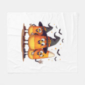 Candy Corn Trio � Lustige Halloween-Figuren Fleecedecke (Vorderseite (Horizontal))