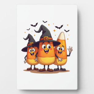 Candy Corn Trio � Lustige Halloween-Figuren Fotoplatte