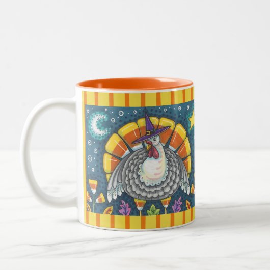 CANDY CORN TÜRKEI, ERNTEDANK BIRD ZWEI TONE TASSE (Links)