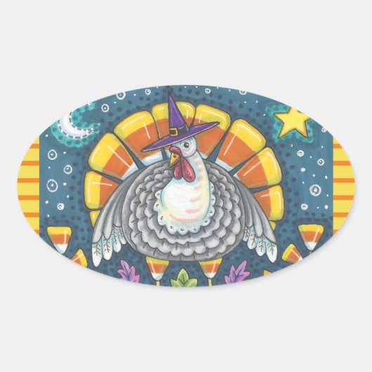 CANDY CORN TÜRKEI, ERNTEDANK STICKERS SHEED (Vorderseite)