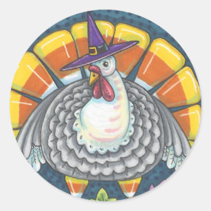 CANDY CORN TÜRKEI, ERNTEDANK STICKERS SHEED