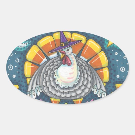 CANDY CORN TÜRKEI, ERNTEDANK STICKERS SHEED (Vorderseite)