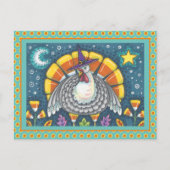 CANDY CORN TÜRKEI, FARBIGER ERNTEDANK FOLART POSTKARTE (Vorderseite)