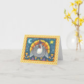 CANDY CORN TÜRKEY ERNTEDANK GREETCARD Blank Karte (Gelbe Blume)