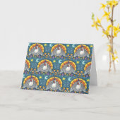 CANDY CORN TÜRKEY ERNTEDANK GREETCARD Blank Karte (Gelbe Blume)