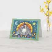 CANDY CORN TÜRKEY "HAPPY THANKSGIVING" FOLKUNST KARTE (Gelbe Blume)