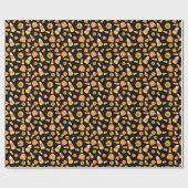 Candy Corn und Pumpkins Wrapping Paper Geschenkpapier (Flach)