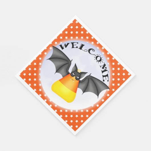Candy Corn Vampire Halloween Napkin Serviette (Ecke)