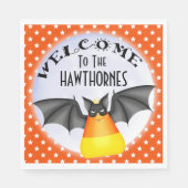 Candy Corn Vampire Halloween Napkin Serviette (Vorderseite)