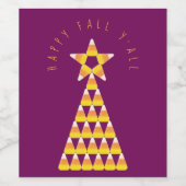 Candy Corn Weihnachtsbaum Fall Weinetikett (Einzelnes Label)