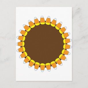 Candy Corn Wreath Postkarte
