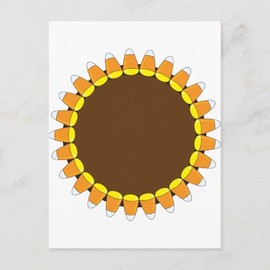 Candy Corn Wreath Postkarte (Vorderseite)