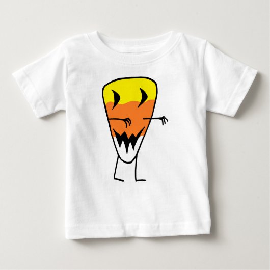 Candy Corn Zombie Baby Tee Shirt Halloween Shirt (Vorderseite)
