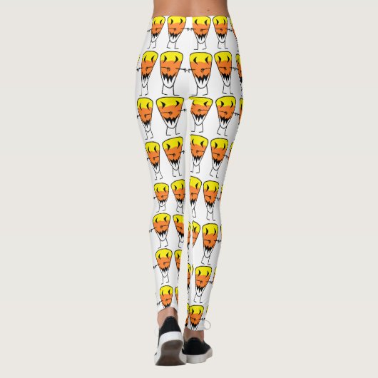 Candy Corn Zombie Leggings Halloween Stretch Pants (Rückseite)
