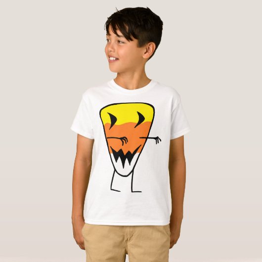 Candy Corn Zombie T - Shirt Halloween Kids T-Shirt (Vorne ganz)