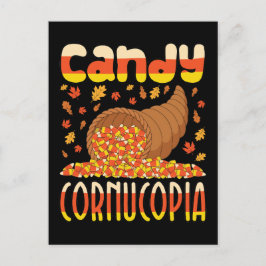 Candy Cornucopia Candy Mais Halloween Postkarte