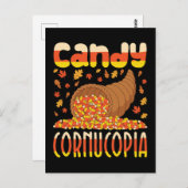 Candy Cornucopia Candy Mais Halloween Postkarte (Vorne/Hinten)