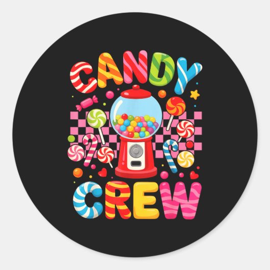 Candy Costume Candy Crew Candy Lover Sweetie Women Runder Aufkleber (Vorderseite)