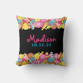 CANDY COUTURE Bat Mitzvah Dekorationsskizze Kissen (Vorderseite)