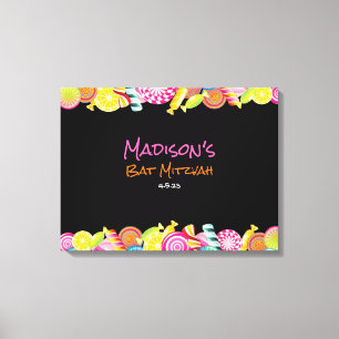 CANDY COUTURE Bat MitzvahSign in Memory Board Leinwanddruck