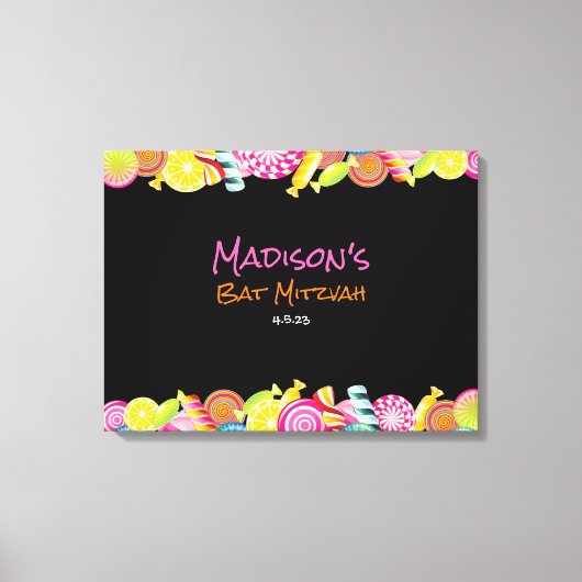 CANDY COUTURE Bat MitzvahSign in Memory Board Leinwanddruck (Vorderseite)
