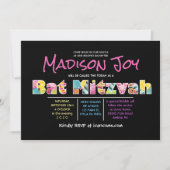 CANDY COUTURE Pink Bat Mitzvah Einladung (Vorderseite)