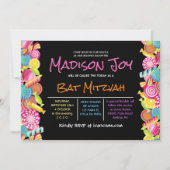 CANDY COUTURE Pink Bat Mitzvah Einladung (Vorderseite)