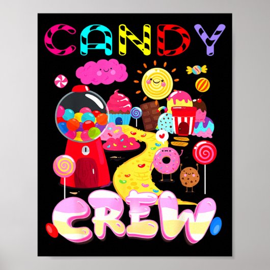 Candy Crew Candy Costume Women Candy Land Kids Swe Poster (Vorne)