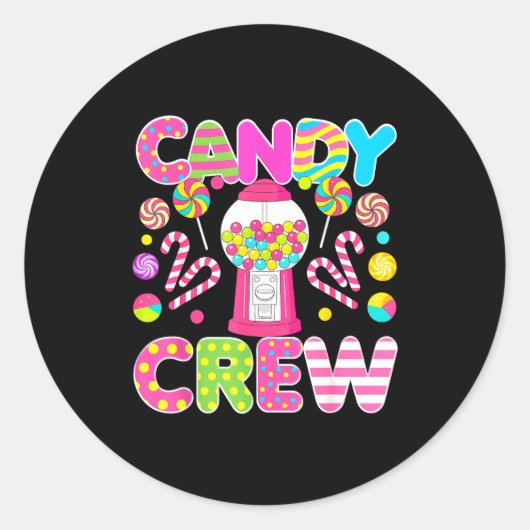 Candy Crew Candy Costume Women Candy Land Kids Swe Runder Aufkleber (Vorderseite)
