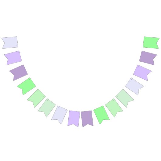 Candy Crush Theme Lavender to Mint Green Wimpelkette (Alle)