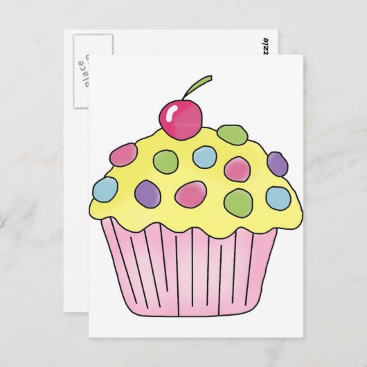 Candy Cupcakes Postkarte (Vorne/Hinten)