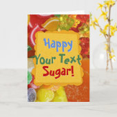Candy Customizable Grußkarte Karte (Gelbe Blume)