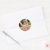 Candy Daisies Muster Geburtstagsgeschenkschild Runder Aufkleber (Umschlag)