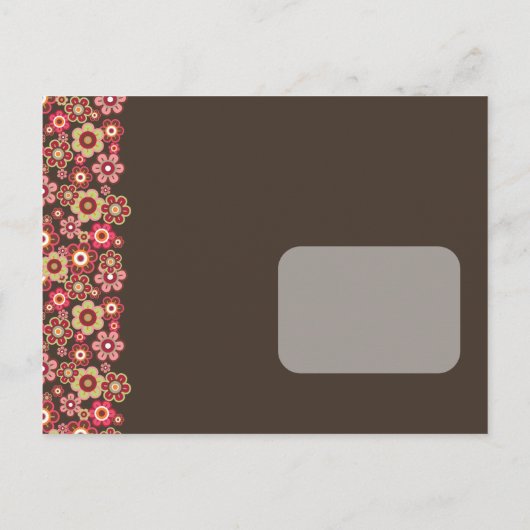 Candy Daisies Pattern Brautparty Postcard Einladungspostkarte (Rückseite)