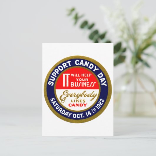 Candy Day 1922 Postkarte (Stehend Vorderseite)