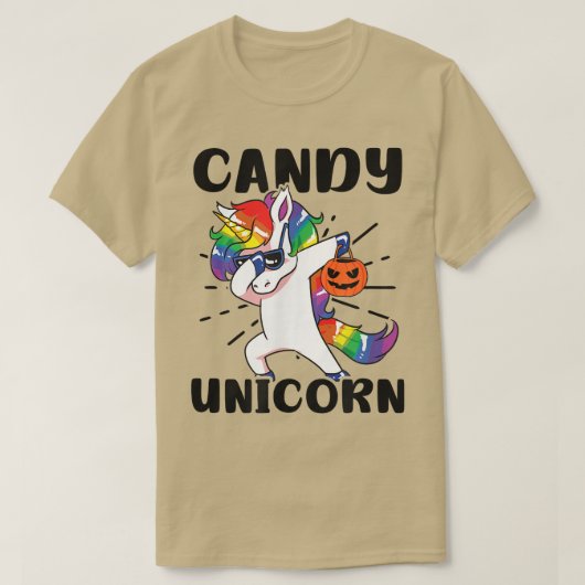 Candy Design Halloween Unicorn T-Shirt (Design vorne)